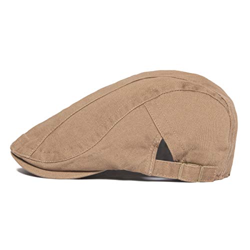 Men Cotton Newsboy Beret Hat Duckbill Buckle Cabbie Cap