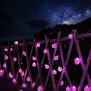 Solar String Lights 60 Led 35.6 Feet Crystal Globe  w/ 8 Lighting Modes