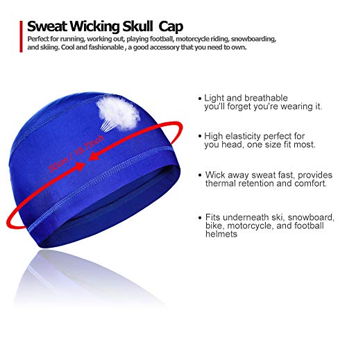 9 Pcs Helmet Liner Skull Cap Running Hats - Sweat Wicking