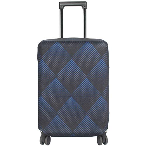 Washable Luggage Cover - Fashion Suitcase Protector  (Blue Cube)