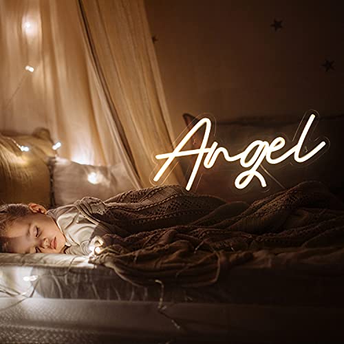 Neon Light Angel Warm White Neon Sign for Wall Decoration