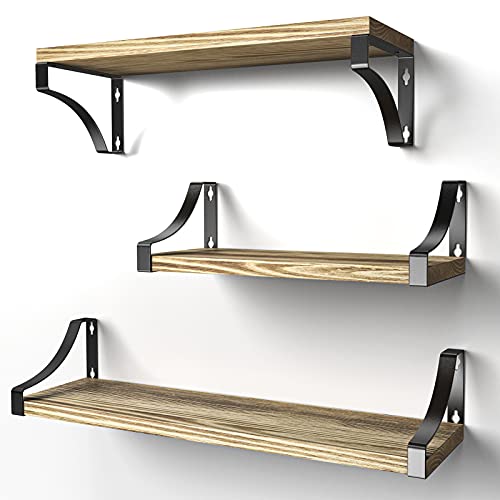 Floating Shelves Wall Mounted Set of 3