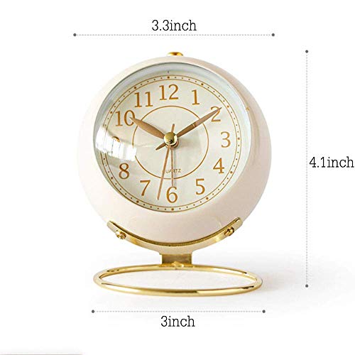 Classic Silent Non-Ticking Analog Alarm Clock Battery Operated w/ Backlight