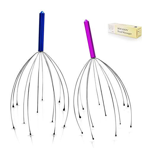 2 Pack Handheld Scalp Head Massager, Scratcher for Deep Relaxation, Hair Stimulation & Stress Relief