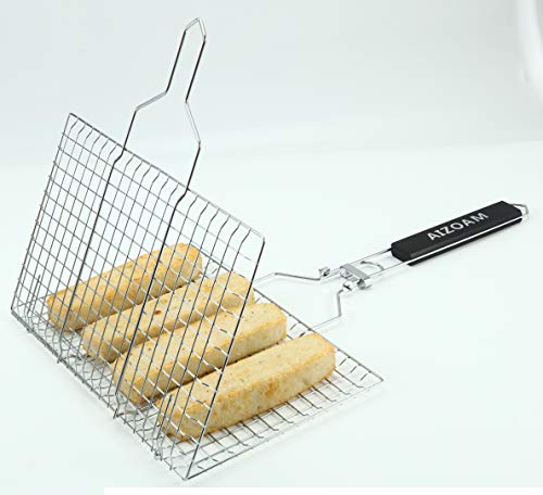 Portable Stainless Steel BBQ Barbecue Grilling Basket