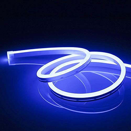 Neon LED Strip Light 16.4ft/5m 12V DC 600 LEDs Waterproof Flexible