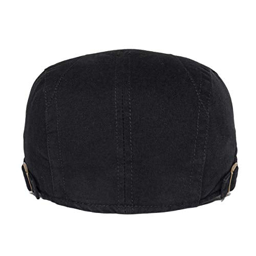 Men Cotton Newsboy Beret Hat Duckbill Buckle Cabbie Cap