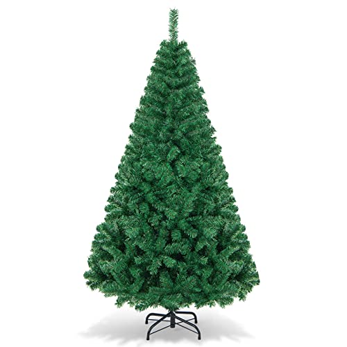 Artificial, Xmas Pine Easy Assembly, Christmas Tree with Solid Metal Legs, Idea for Indoor and Outdoor Holiday