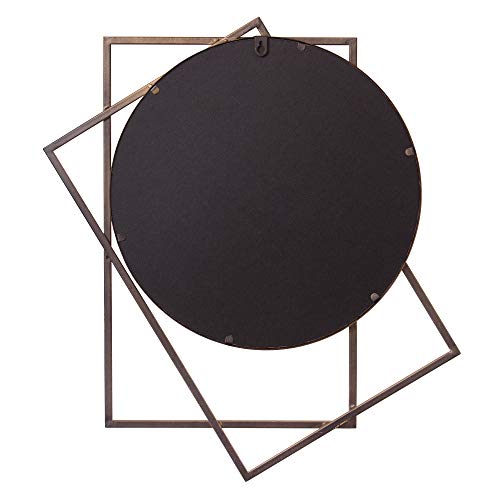 Gold Circle & Rectangle Layered Wall Accent Mirror