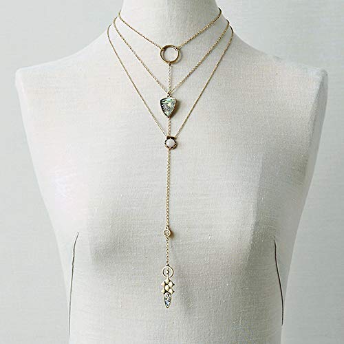 Exquisite Sequins Multilayer Pendant Necklace for Women