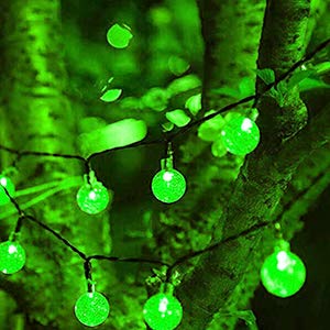 Solar String Lights 60 Led 35.6 Feet Crystal Globe  w/ 8 Lighting Modes