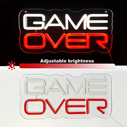 Game Over Neon Lights Signs for Game Wall Decroation