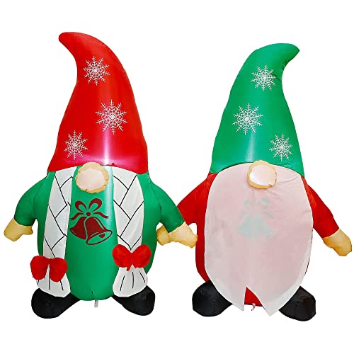 Inflatable Christmas Gnomes Couple w/ LEDs