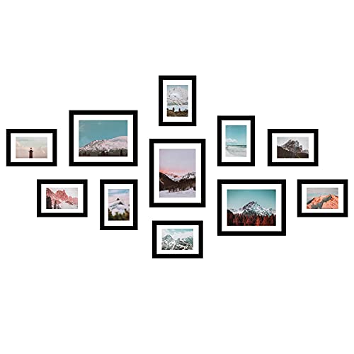 11 Pack Wooden Picture Frames 5x7 8x10 Gallery Wall Photo Frames Set