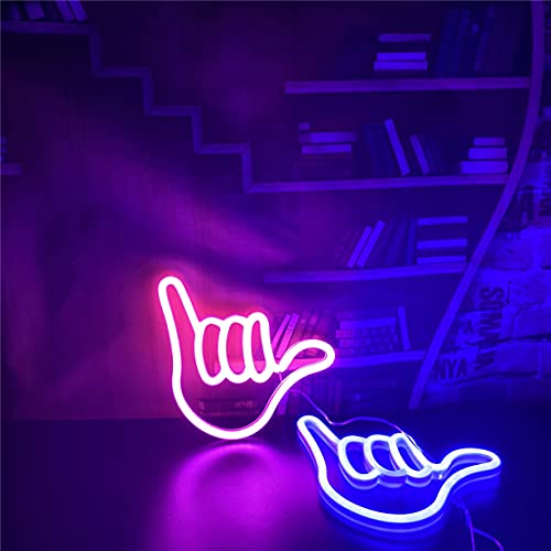 Hand Shape Finger Neon Sign Lights Decorative Neon Light USB or Battery Operated