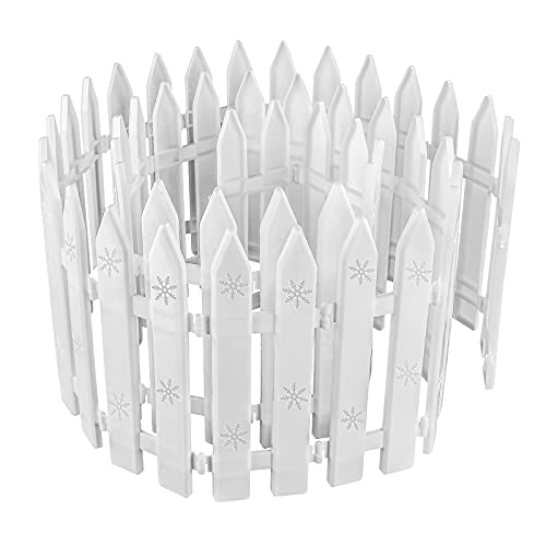 Christmas Tree White Plastic Picket Fence