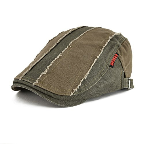 100% Cotton Distressed Ivy Caps Newsboy Cabbie Gatsby Hats for Men