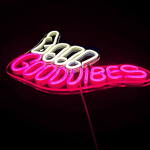 Good Vibes Neon Sign Light for Wall Decoration