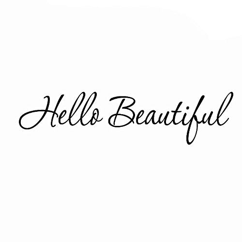 Hello Beautiful Wall Decal Inspirational Quotes Mirror Stickers