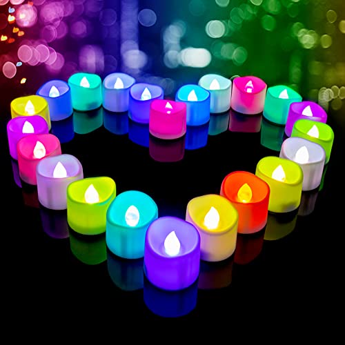 Pack of 24 LED Flameless Tea Lights w/ Batteries