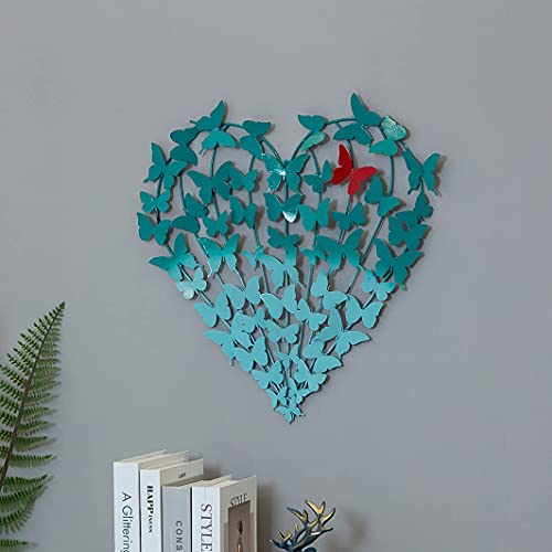 Butterfly Metal Heart Wall Decor