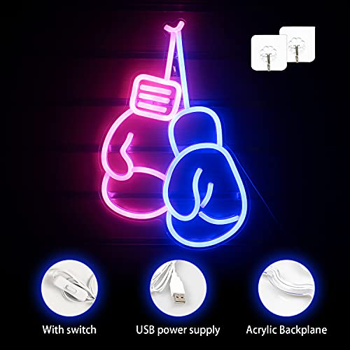 Boxing Gloves LED Neon Lights Sign Home Decoration w/ USB Switch