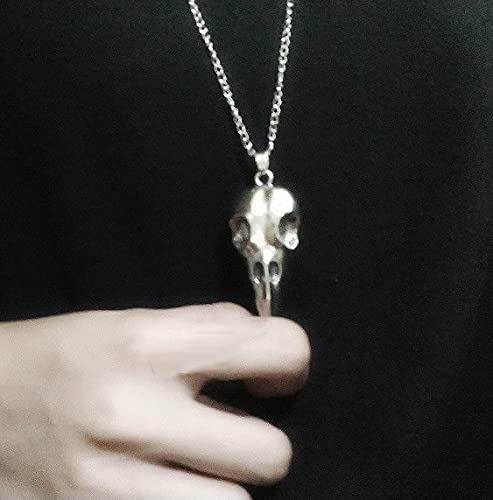 Punk Hip Hop Metal Crow Skull Necklace. For Men/Women