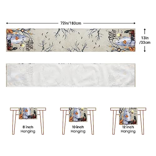 Halloween Table Runner Halloween Decorations Indoor Table Runner Long Linen Farmhouse Style