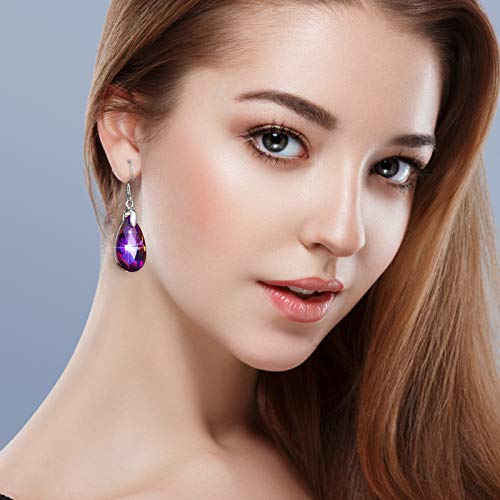 12 Pairs Crystal Dangle Earrings Set for Women