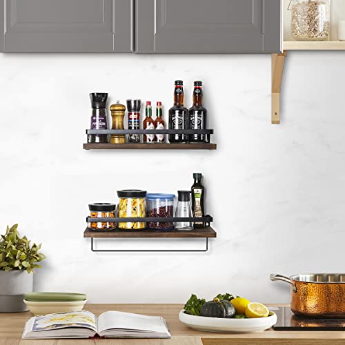 Set of 2 -Floating Storage Shelves Wall Mounted