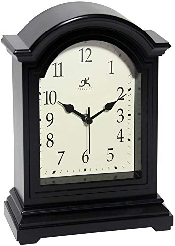 Black Antique 9"" x 6"" Grandfather Mantle Tabletop Clock