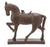 Traditional Polystone Horse Sculpture, 14"L x 4"W x 15"H, Brown