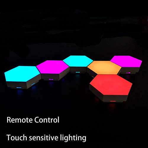 6 Pack Smart Wall-Mounted Touch Control  DIY Hexagonal Wall Light