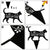 4 Pack Black Cat Silhouette Cute Metal Halloween Stakes