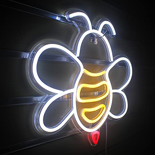 Neon Signs Bee Shaped LED Neon Lights for Wall Decoration