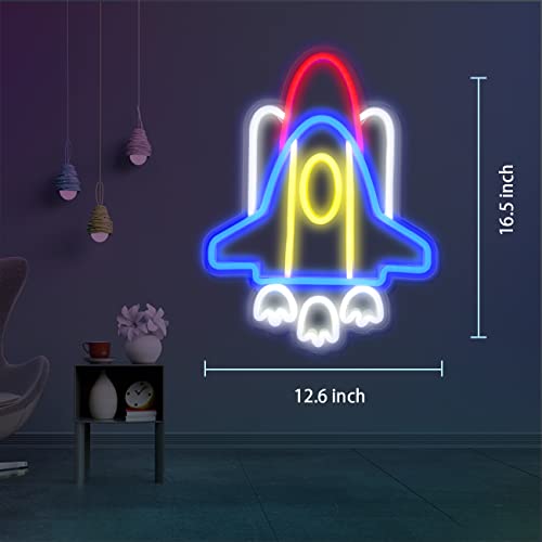 Space Shuttle Neon Signs for Bedroom w/ ON/Off Switch, USB Powered