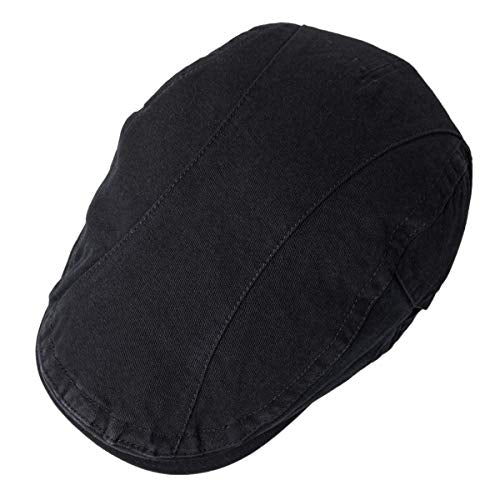 Men Cotton Newsboy Beret Hat Duckbill Buckle Cabbie Cap