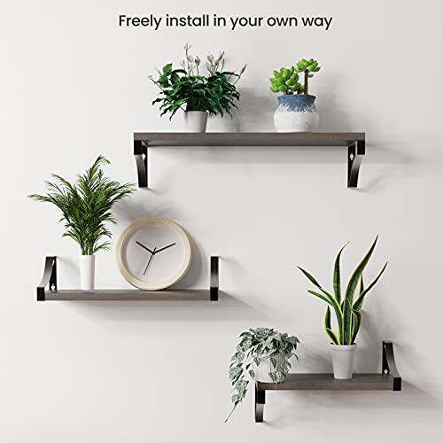 Floating Shelves Wall Mounted Set of 3