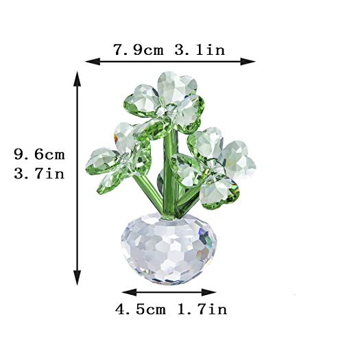 Crystal Flower Dreams Four-Leaf Clover Figurine