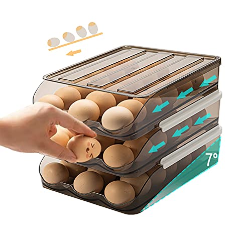 Automatic Rolling Egg Box, Slide Design for Easy Egg Retrieval