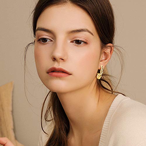 6 Pairs Gold Chunky Hoop Earrings Set for Women Hypoallergenic