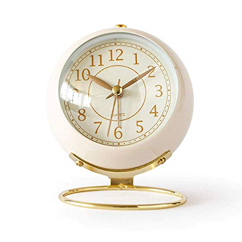 Classic Silent Non-Ticking Analog Alarm Clock Battery Operated w/ Backlight