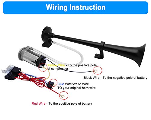 150DB Super Loud Train Horns Kit w/ 120 PSI Air Compressor for Truck, Car & Boats