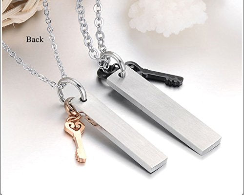 Matching Couples Necklace Titanium Stainless Steel