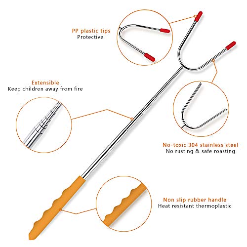 Marshmallow Roasting Sticks  Extend 45" -Smores Sticks for Fire Pit