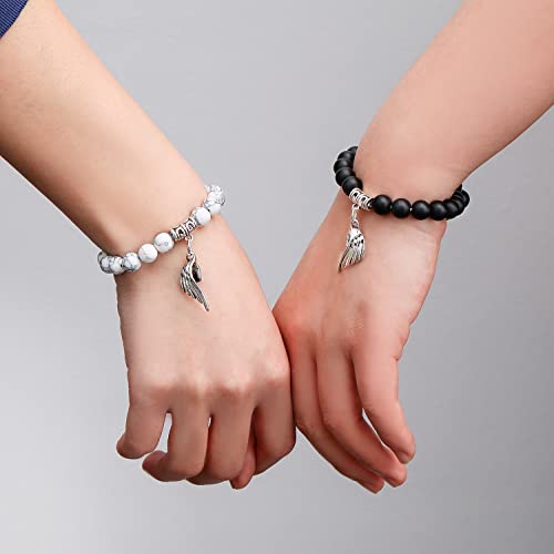 Yin Yang Friend Couple Bracelets with Necklace Set, Adjustable Waterproof  Handmade Cord Relationship Bracelets - Chen Style