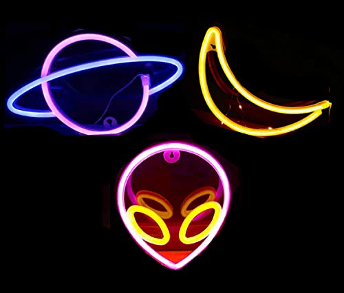 3 Pcs LED Neon Signs Wall Decoration