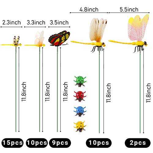 Butterfly Stakes, 50pcs 11.5inch for Garden Decoration