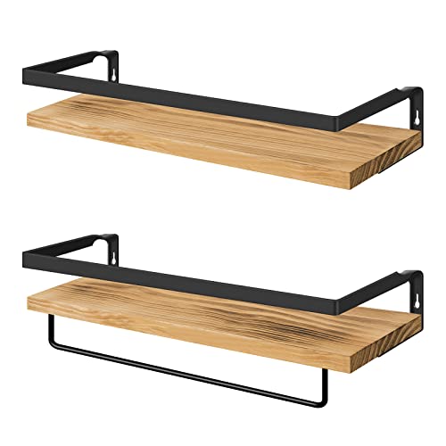 Set of 2 -Floating Storage Shelves Wall Mounted