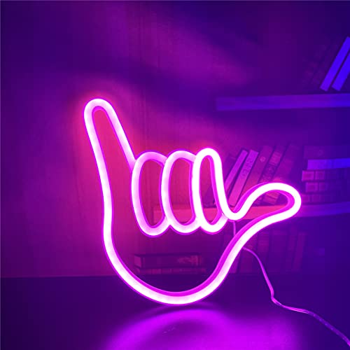 Hand Shape Finger Neon Sign Lights Decorative Neon Light USB or Battery Operated